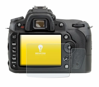 Immagine del dispositivo Nikon D90 con un'ampia varietà di protezioni per lo schermo.