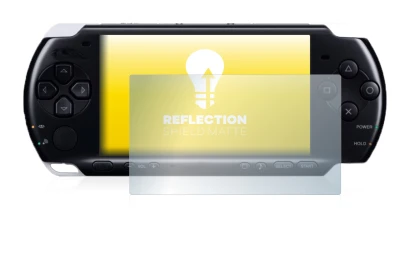 Immagine del dispositivo Sony PSP 3004 con un'ampia varietà di protezioni per lo schermo.