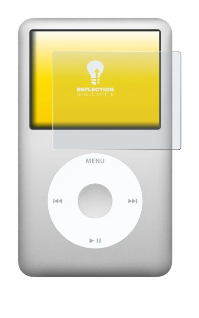 Immagine del dispositivo Apple iPod classic 160 GB (7a Gen.) con un'ampia varietà di protezioni per lo schermo.