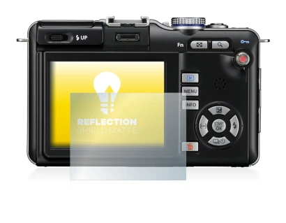 Immagine del dispositivo Olympus PEN E-PL1 con un'ampia varietà di protezioni per lo schermo.
