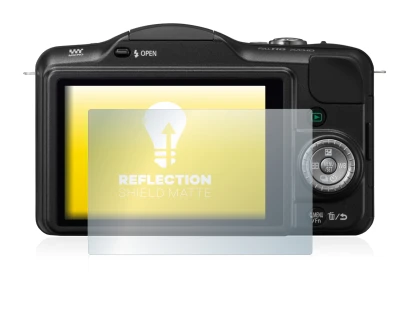 Immagine del dispositivo Panasonic Lumix DMC-GF3 con un'ampia varietà di protezioni per lo schermo.