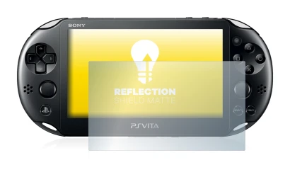 Immagine del dispositivo Sony Playstation Vita con un'ampia varietà di protezioni per lo schermo.