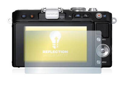 Immagine del dispositivo Olympus PEN E-PL3 con un'ampia varietà di protezioni per lo schermo.