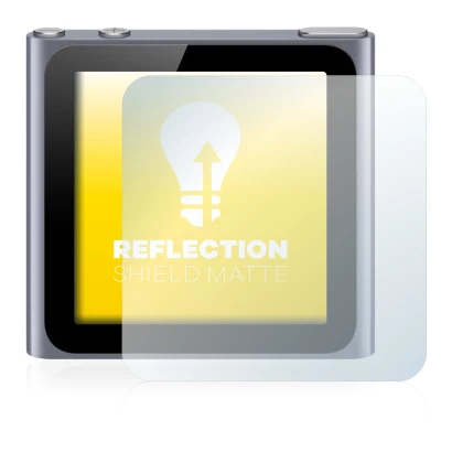 Immagine del dispositivo Apple iPod nano 2011 (6a. Gen.) con un'ampia varietà di protezioni per lo schermo.