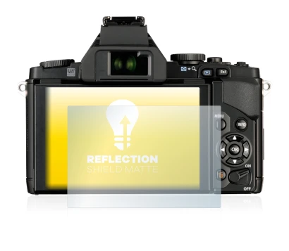 Immagine del dispositivo Olympus OM-D E-M5 con un'ampia varietà di protezioni per lo schermo.