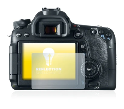 Immagine del dispositivo Canon EOS 70D con un'ampia varietà di protezioni per lo schermo.