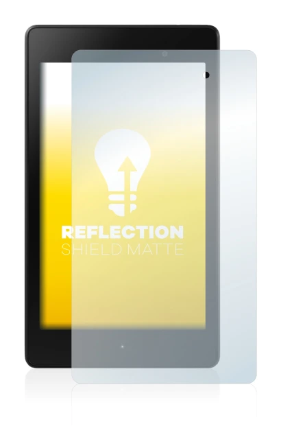 Immagine del dispositivo ASUS Nexus 7 Tablet 2 2013 con un'ampia varietà di protezioni per lo schermo.