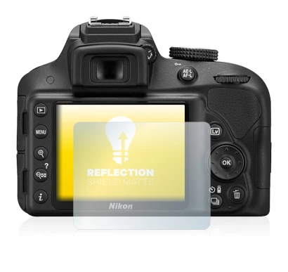 Immagine del dispositivo Nikon D3300 con un'ampia varietà di protezioni per lo schermo.