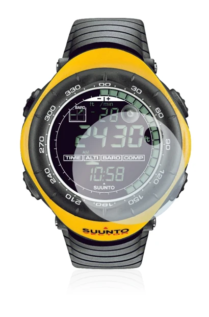 Immagine del dispositivo Suunto Vector Yellow con un'ampia varietà di protezioni per lo schermo.