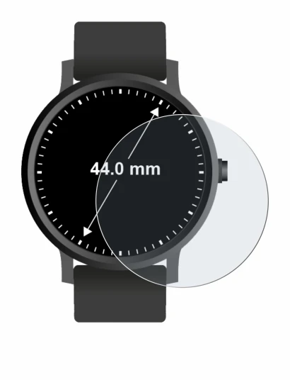 Immagine del dispositivo Orologi (Circolare, ø: 44 mm) con un'ampia varietà di protezioni per lo schermo.
