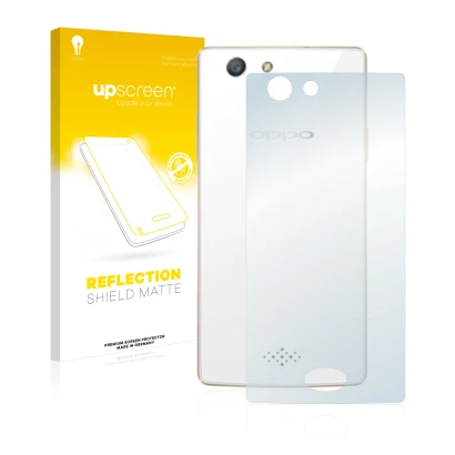 Parte frontale di una confezione del prodotto con il logo del marchio upscreen. Accanto è raffigurato il dispositivo Oppo A31