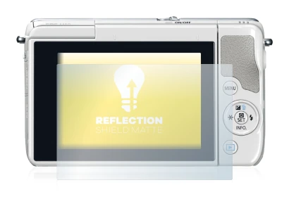 Immagine del dispositivo Canon EOS M10 con un'ampia varietà di protezioni per lo schermo.
