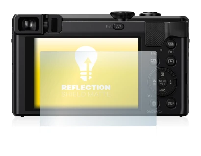 Immagine del dispositivo Panasonic Lumix DMC-TZ81 con un'ampia varietà di protezioni per lo schermo.