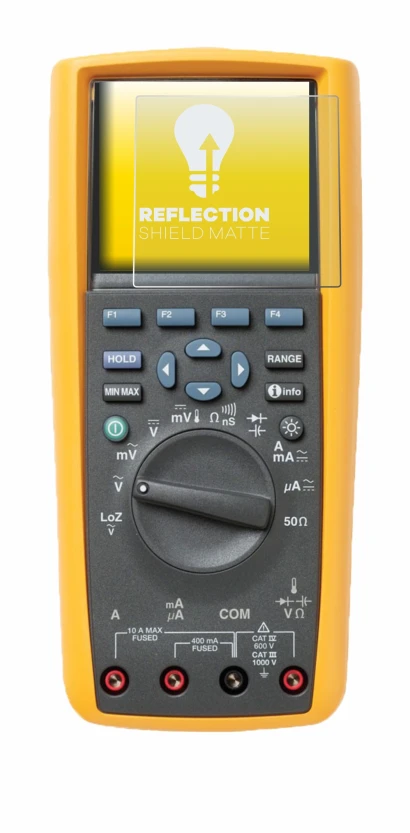 Immagine del dispositivo Fluke MultiMeter 289 con un'ampia varietà di protezioni per lo schermo.