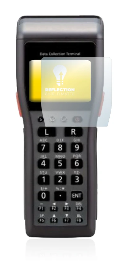 Immagine del dispositivo Casio DT-930 con un'ampia varietà di protezioni per lo schermo.