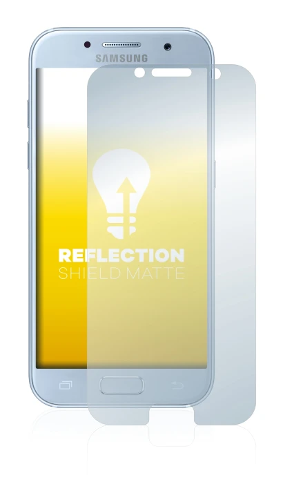 Immagine del dispositivo Samsung Galaxy A5 2017 con un'ampia varietà di protezioni per lo schermo.