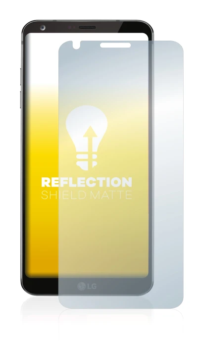 Immagine del dispositivo LG G6 con un'ampia varietà di protezioni per lo schermo.
