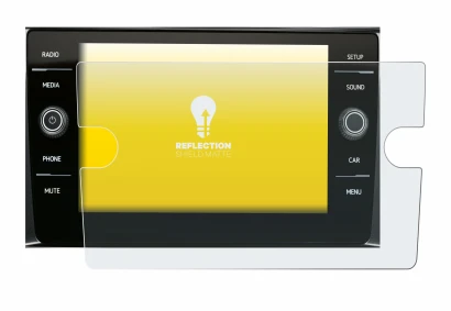 Immagine del dispositivo Volkswagen Composition Media 2017 con un'ampia varietà di protezioni per lo schermo.