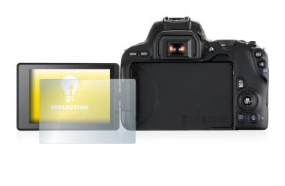Immagine del dispositivo Canon EOS 200D con un'ampia varietà di protezioni per lo schermo.