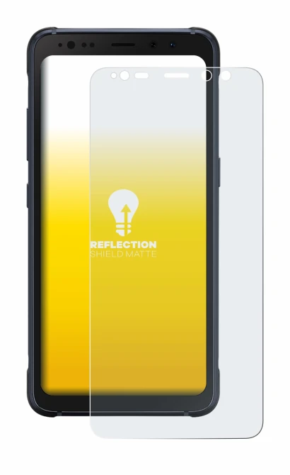 Immagine del dispositivo Samsung Galaxy S8 Active con un'ampia varietà di protezioni per lo schermo.