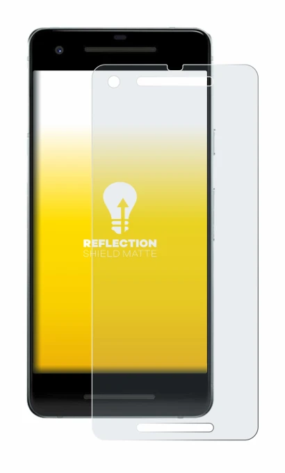 Immagine del dispositivo Google Pixel 2 con un'ampia varietà di protezioni per lo schermo.