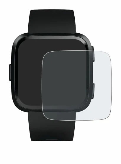 Immagine del dispositivo Fitbit Versa con un'ampia varietà di protezioni per lo schermo.