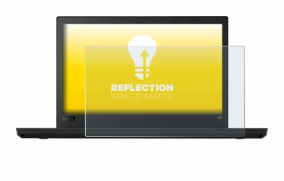 Immagine del dispositivo Lenovo ThinkPad T480 con un'ampia varietà di protezioni per lo schermo.