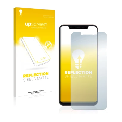 Parte frontale di una confezione del prodotto con il logo del marchio upscreen. Accanto è raffigurato il dispositivo Xiaomi Mi