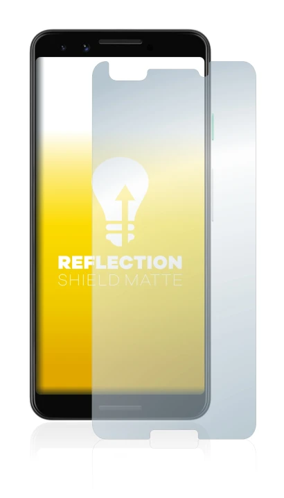 Immagine del dispositivo Google Pixel 3 con un'ampia varietà di protezioni per lo schermo.