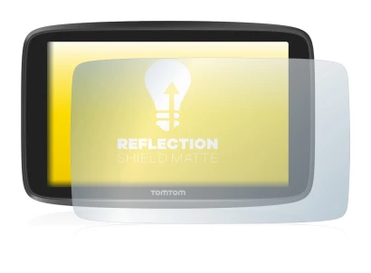 Immagine del dispositivo TomTom GO Camper con un'ampia varietà di protezioni per lo schermo.