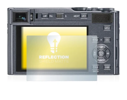 Immagine del dispositivo Leica C-Lux con un'ampia varietà di protezioni per lo schermo.