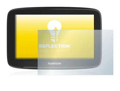 Immagine del dispositivo TomTom GO Basic (6") con un'ampia varietà di protezioni per lo schermo.