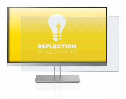 Immagine del dispositivo HP EliteDisplay E233 con un'ampia varietà di protezioni per lo schermo.