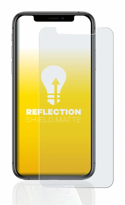 Immagine del dispositivo Apple iPhone Xs con un'ampia varietà di protezioni per lo schermo.
