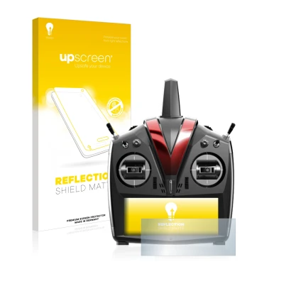 Parte frontale di una confezione del prodotto con il logo del marchio upscreen. Accanto è raffigurato il dispositivo VBar Cont