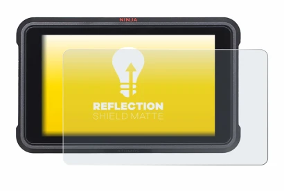 Immagine del dispositivo Atomos Ninja V con un'ampia varietà di protezioni per lo schermo.