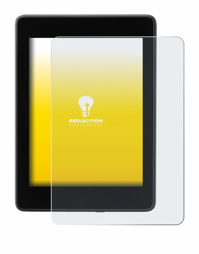 Immagine del dispositivo Amazon Kindle Paperwhite 2018 (10a Gen.) con un'ampia varietà di protezioni per lo schermo.