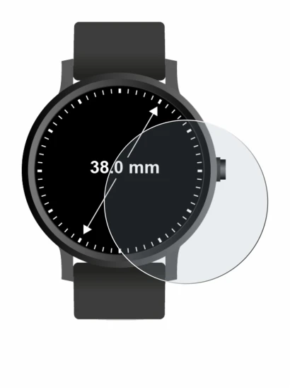 Immagine del dispositivo Circolare Displays (ø: 38 mm) con un'ampia varietà di protezioni per lo schermo.