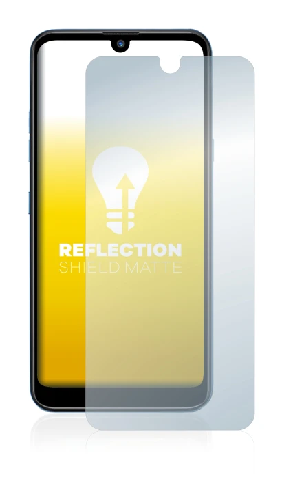 Immagine del dispositivo LG Q60 con un'ampia varietà di protezioni per lo schermo.