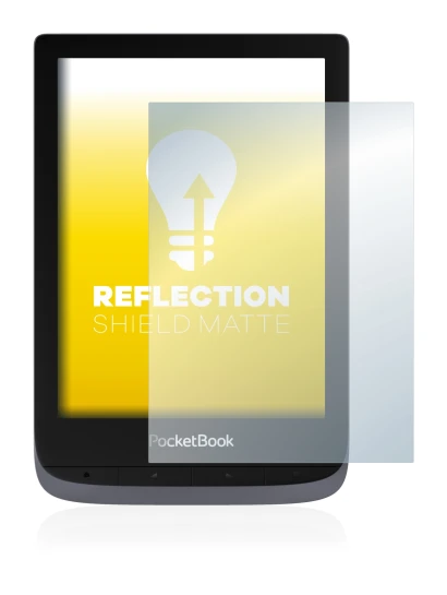 Immagine del dispositivo PocketBook Touch HD 3 con un'ampia varietà di protezioni per lo schermo.