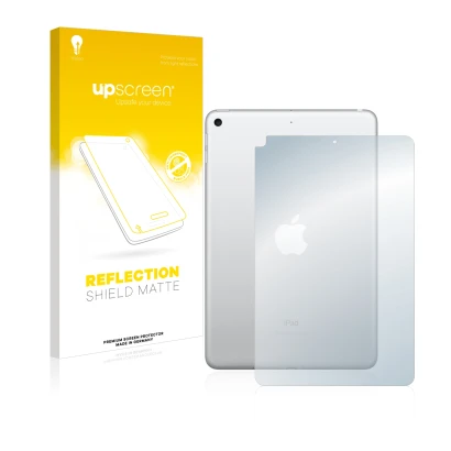 Parte frontale di una confezione del prodotto con il logo del marchio upscreen. Accanto è raffigurato il dispositivo Apple iPa
