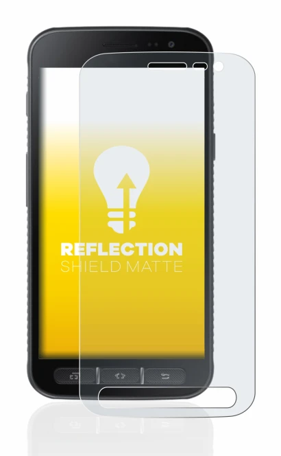 Immagine del dispositivo Samsung Galaxy XCover 4s con un'ampia varietà di protezioni per lo schermo.