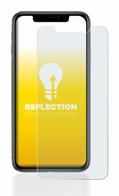 Immagine del dispositivo Apple iPhone 11 Pro Max con un'ampia varietà di protezioni per lo schermo.