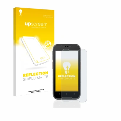 Parte frontale di una confezione del prodotto con il logo del marchio upscreen. Accanto è raffigurato il dispositivo Datalogic