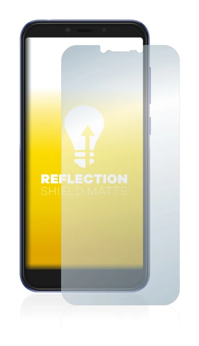 Immagine del dispositivo Alcatel 1S 2019 con un'ampia varietà di protezioni per lo schermo.