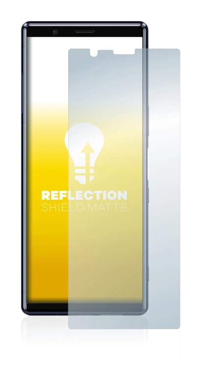 Immagine del dispositivo Sony Xperia 5 con un'ampia varietà di protezioni per lo schermo.