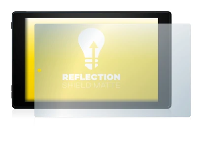 Immagine del dispositivo Amazon Fire HD 10 2019 (9a Gen.) con un'ampia varietà di protezioni per lo schermo.