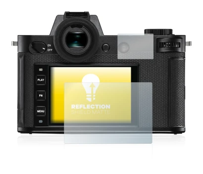Immagine del dispositivo Leica SL2 con un'ampia varietà di protezioni per lo schermo.