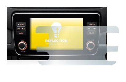 Immagine del dispositivo Nissan Leaf E Plus Infotainment System con un'ampia varietà di protezioni per lo schermo.