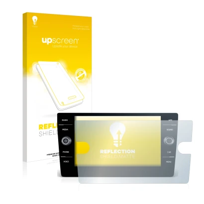 Parte frontale di una confezione del prodotto con il logo del marchio upscreen. Accanto è raffigurato il dispositivo Volkswage